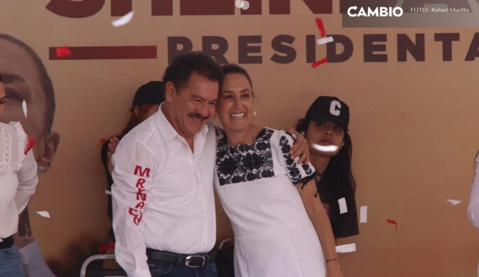 Ignacio Mier y Claudia Sheinbaum en Tehuacán