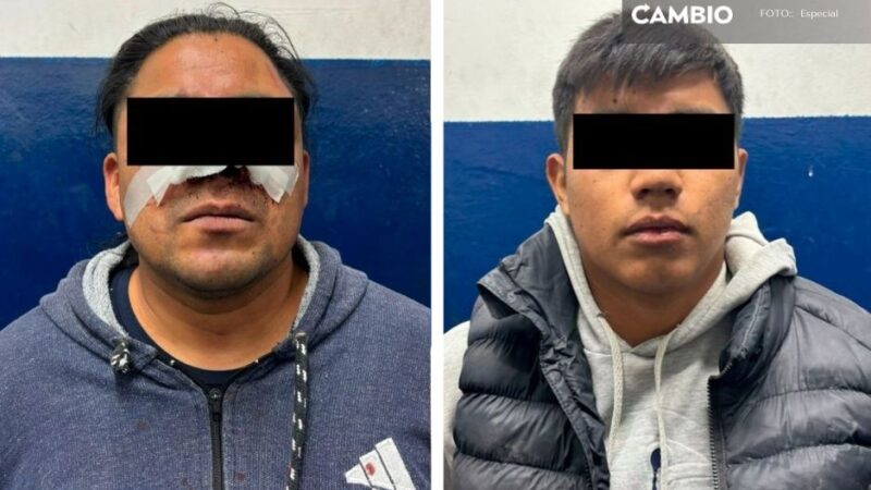 Estos ladrones golpearon a abuelitos en San Felipe Hueyotlipan