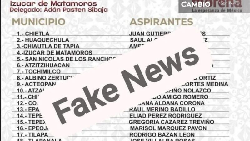 Morena revela que lista del distrito 22 de candidatos a alcaldías es falsa