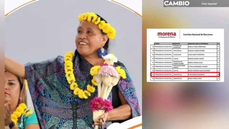 Pese a protestas de militantes, Morena designa a Petra Morales candidata a la alcaldía de Zihuateutla