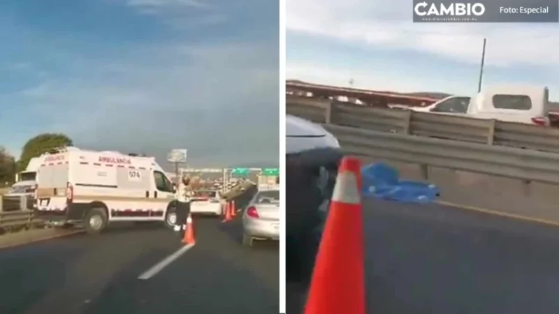 Peatón muere atropellado tras intentar atravesar la autopista Puebla-Orizaba
