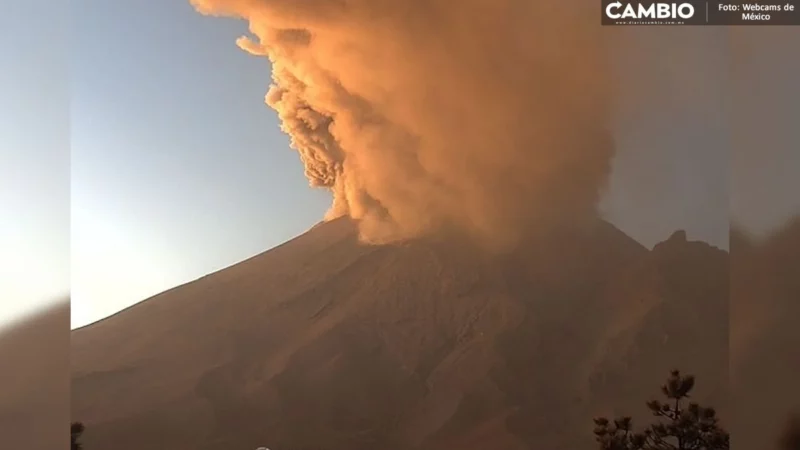 ¡Ni en Semana Santa descansa! Prevén caída de ceniza del volcán Popocatépetl en Puebla