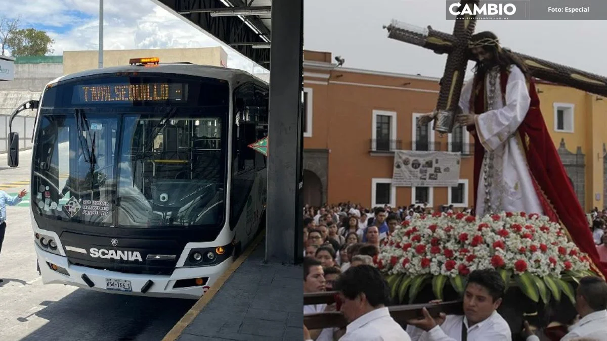 ¡Ojo! Líneas 2 y 3 de RUTA cambian horario por procesión de Viernes Santo en Puebla