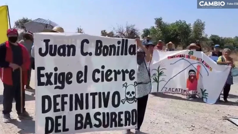 Suspensión de recolección de basura vs protesta de pobladores en San Pedro Cholula