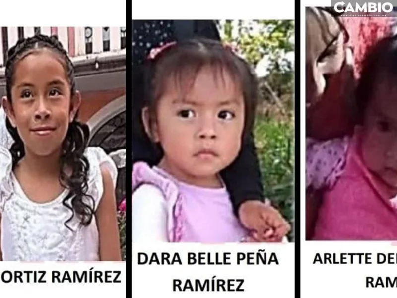 Activan Alerta Amber por desaparición de las hermanitas Ximena, Dara y Arlette en Puebla