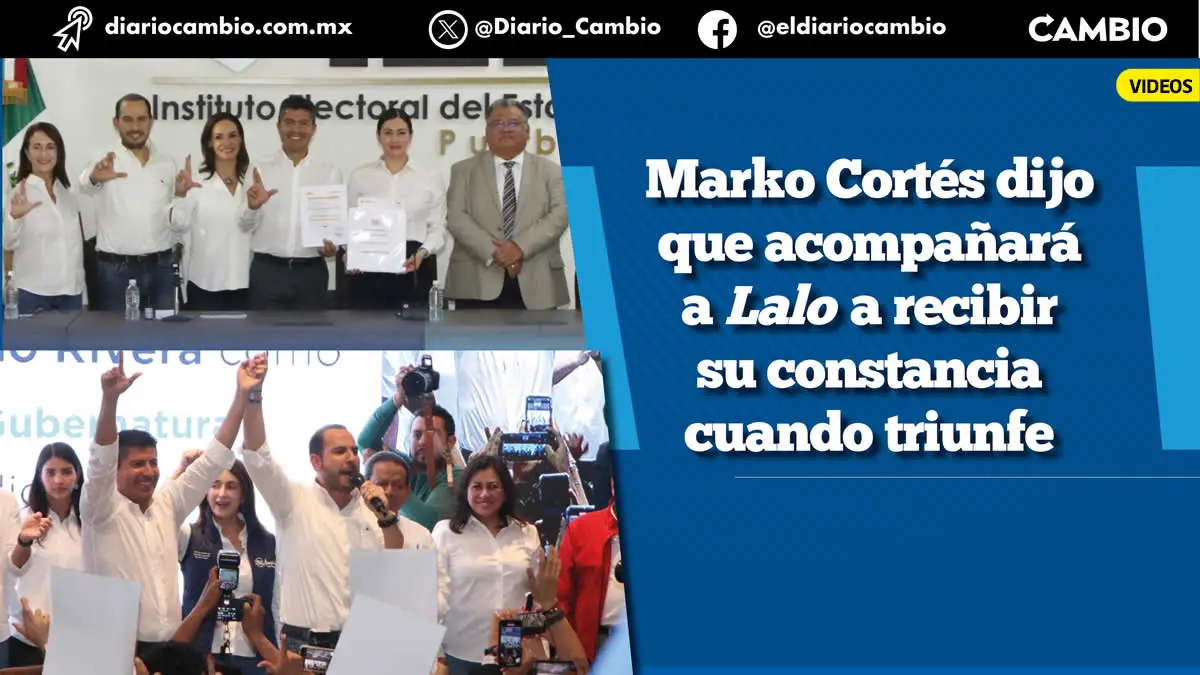 Eduardo Rivera se inscribe en el IEE como candidato respaldado por Marko Cortés