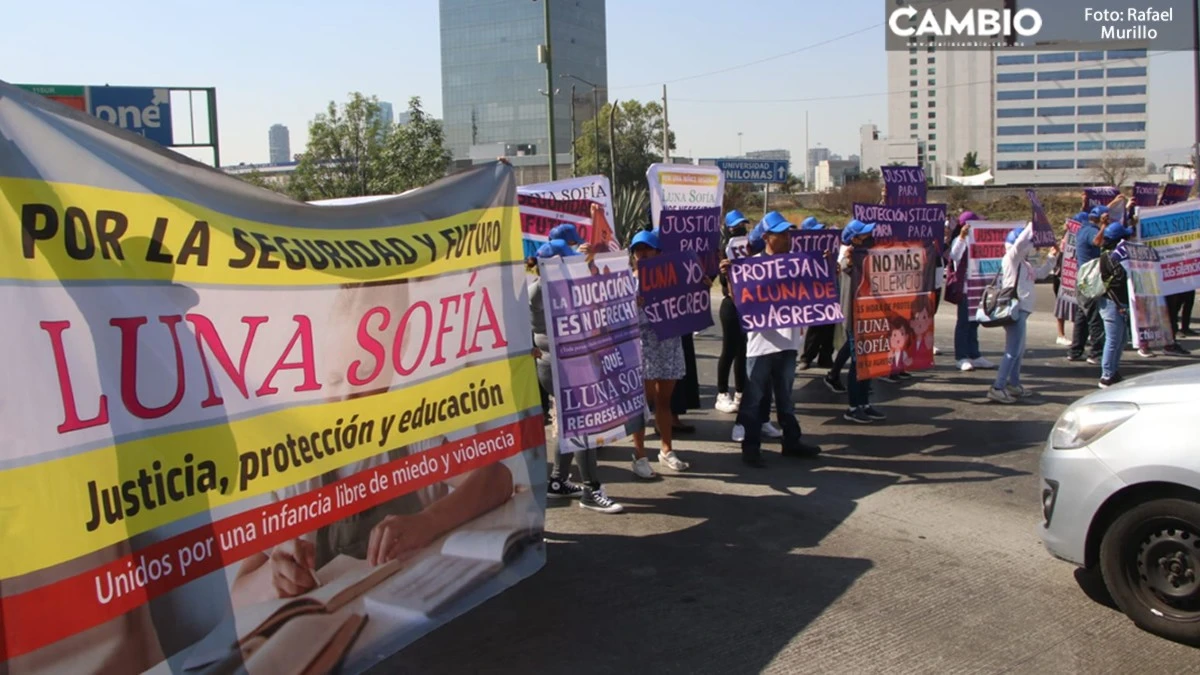 Manifestantes piden justicia para la pequeña Luna Sofía en el Periférico Ecológico