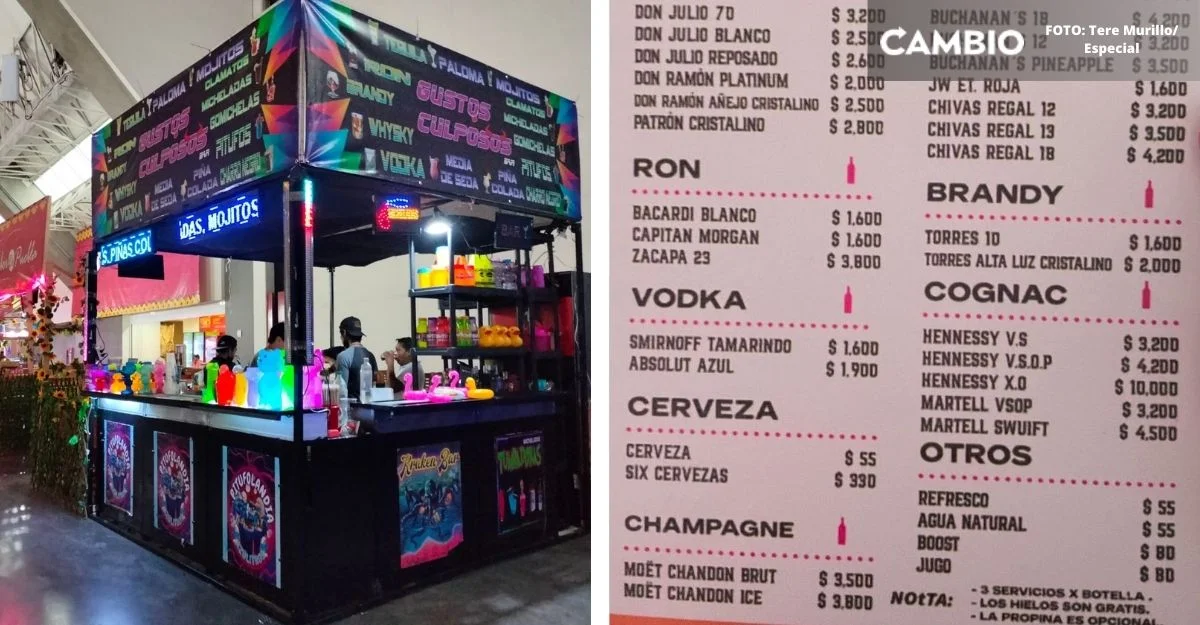 ¿No le pierden? Estos son los precios de bebidas de la Feria de Puebla 2024