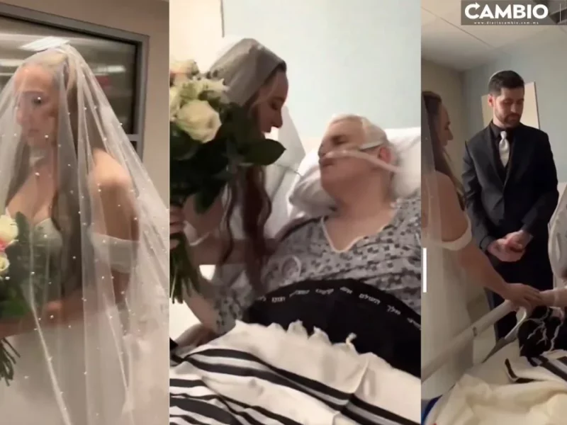 ¡Amor incondicional! Mujer se casa en el hospital para cumplir el último deseo de su padre (VIDEO)