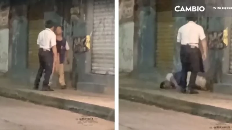 VIDEO: ¡Por malacopa! Taquero noquea a borrachito en Xochimehuacan