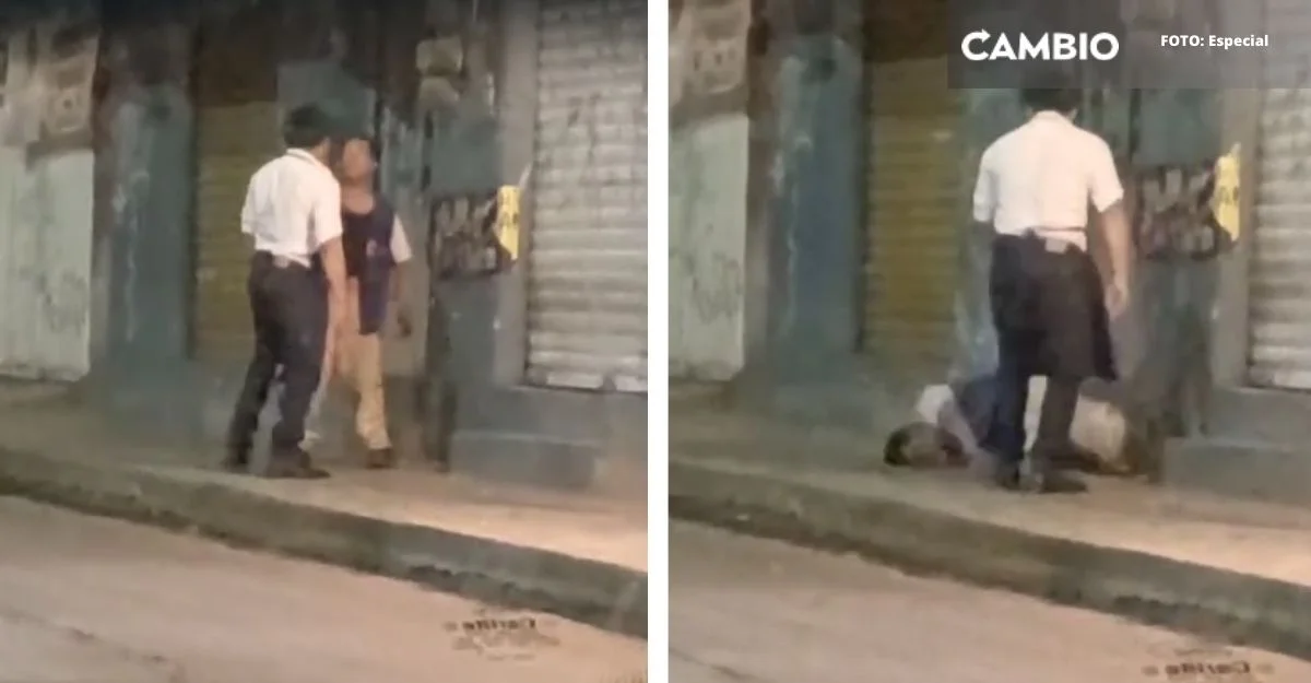 VIDEO: ¡Por malacopa! Taquero noquea a borrachito en Xochimehuacan