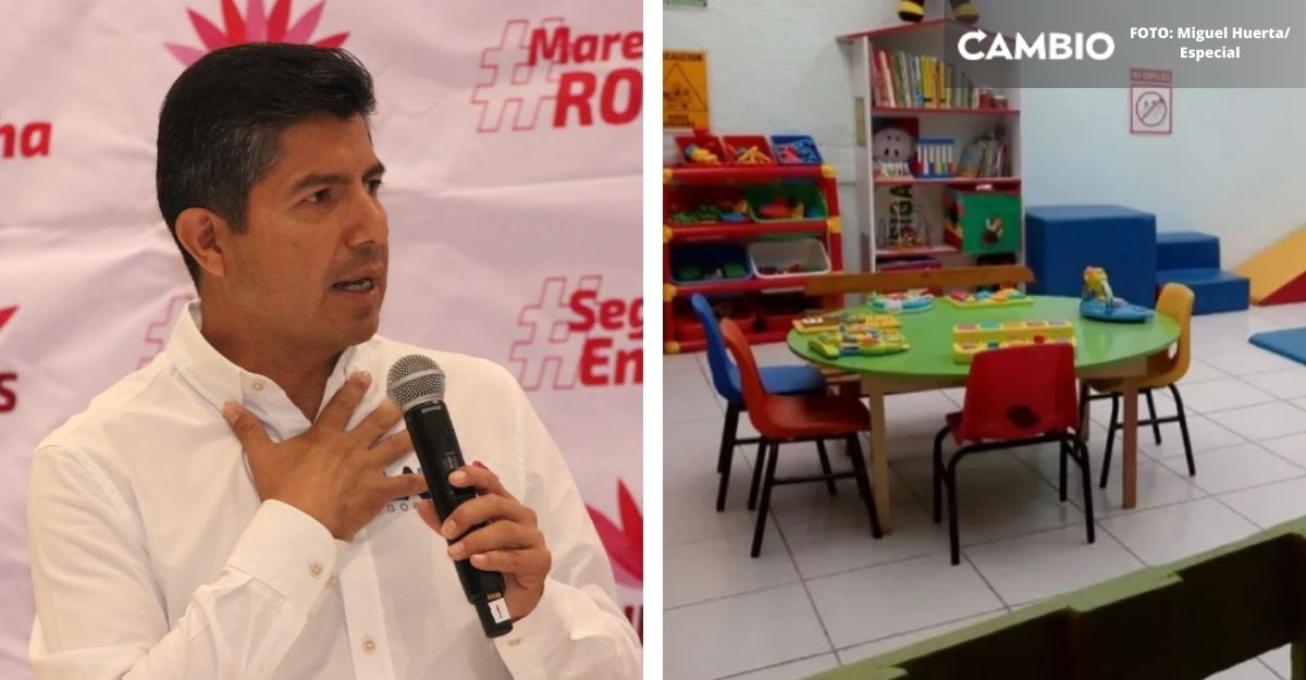 Lalo Rivera promete reactivar estancias infantiles y escuelas de tiempo completo en Puebla
