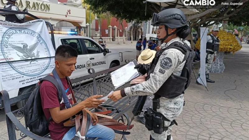Busca Guardia Nacional reclutar jóvenes entre 18 y 29 años en Tehuacán