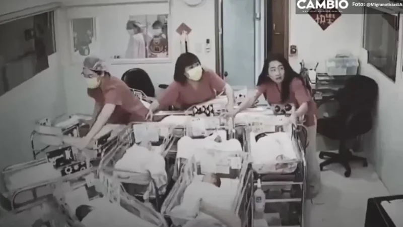 VIDEO: ¡Heroínas sin capa! Enfermeras protegen a bebés durante terremoto de Taiwán