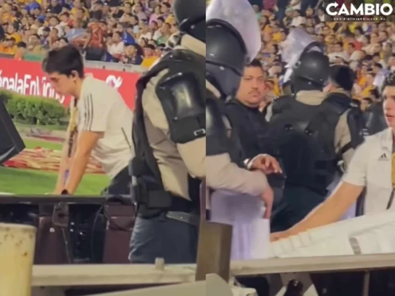 Mujer graba a joven que le gustó en el estadio de Tigres y novia le responde (VIDEO)