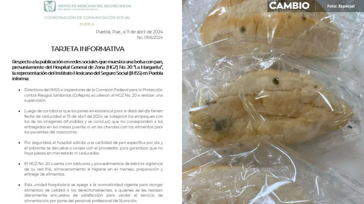 Niega IMSS dar pan podrido a pacientes de clínica La Margarita