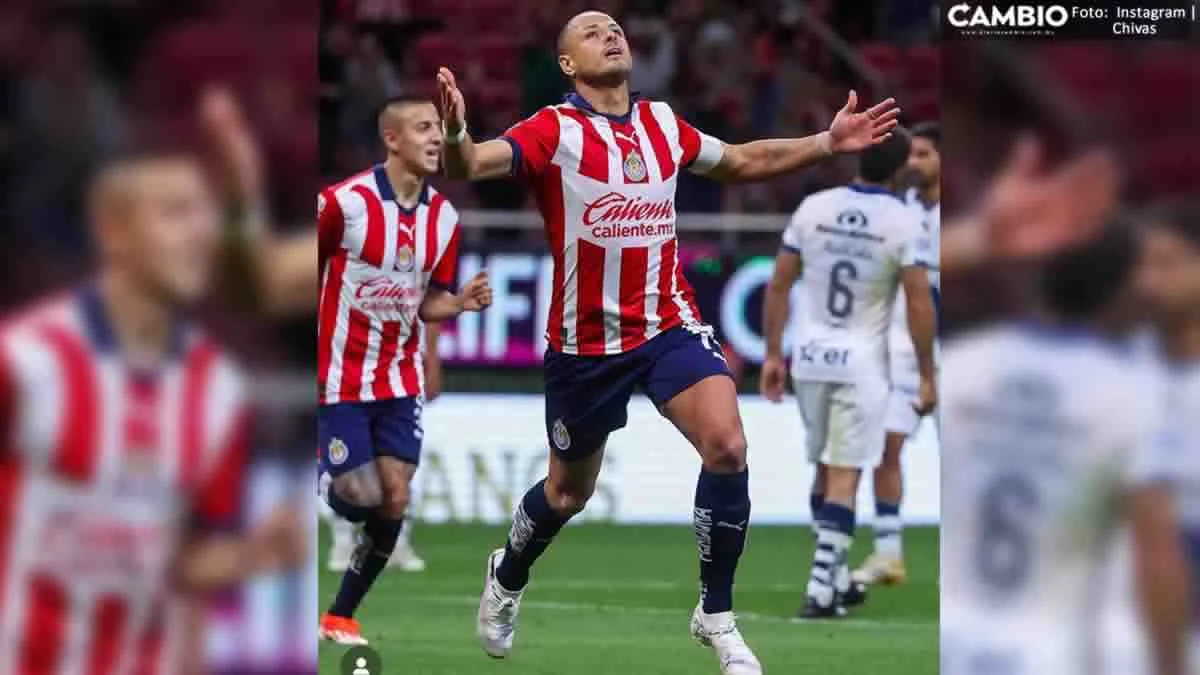 No puede ser hasta Chicharito le mete gol al Club Puebla: pierde la Franja ante Chivas(VIDEO)