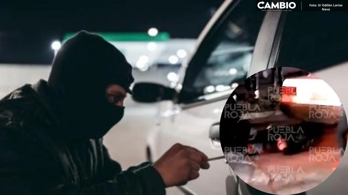 VIDEO: Vecinos de Juan C. Bonilla dan golpiza a ladrón de autos; otro escapa