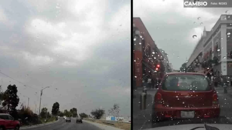 ¡Con todo y granizo! Llueve esta tarde en Puebla capital (VIDEOS)