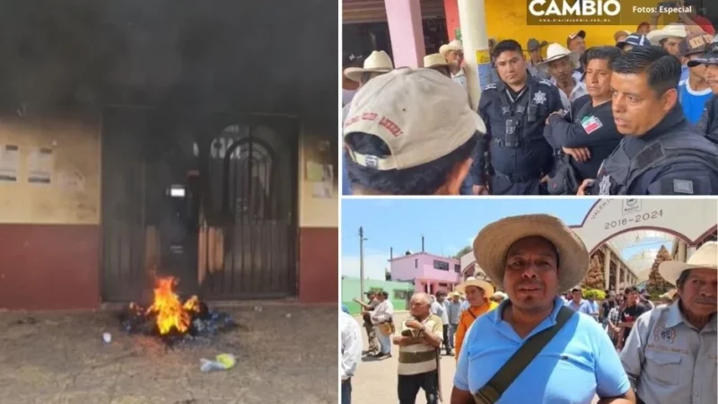 Habitantes de Iczotitla se manifiestan vs alcalde Jaime Rodríguez; exigen cumplimiento de obras