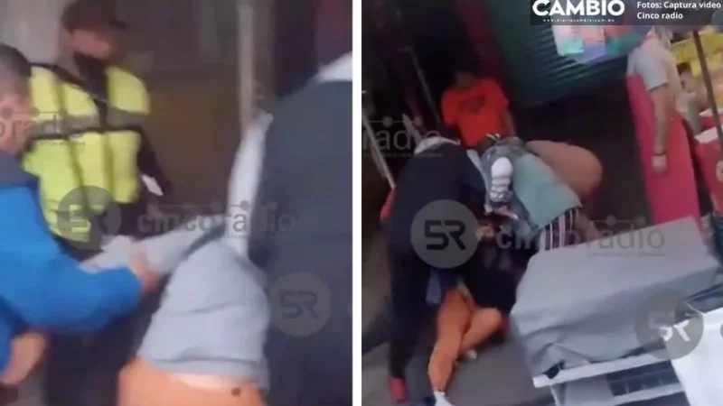 Comerciantes protagonizan pelea brutal en la Central de Abasto (VIDEO)