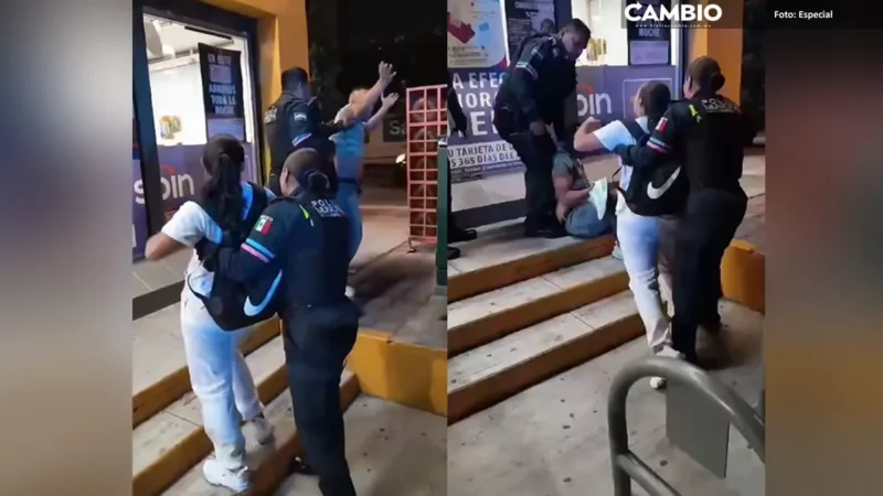 Abuso policial: Municipales someten a pareja afuera de un Oxxo en Mayorazgo (VIDEO)