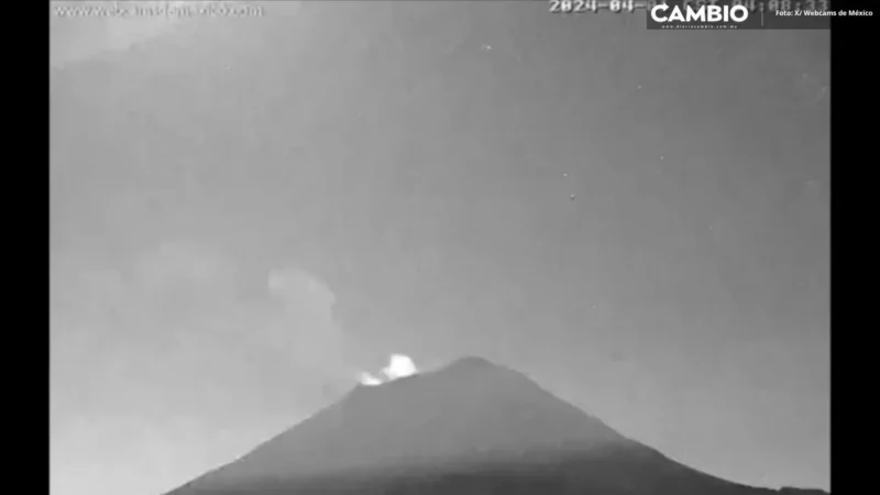 ¡Popocatépetl inicia abril con más energía que tú! Registra 51 exhalaciones en 24 horas (VIDEO)