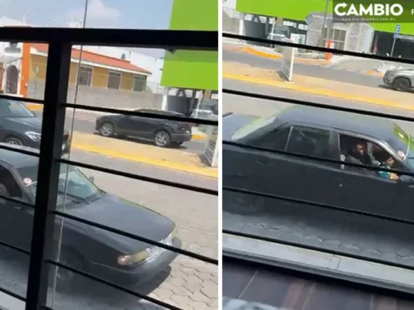 Taxi pirata tsuru negro sin placas causa pánico en Lomas de Angelópolis: lo acusan de robos y levantones (VIDEO)