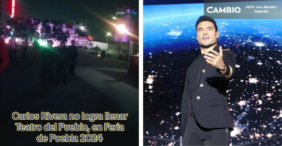No llena Carlos Rivera el Teatro del Pueblo de la Feria de Puebla 2024 (VIDEO)
