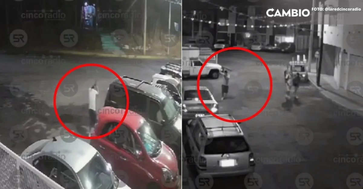 VIDEO: Trío de borrachos vandaliza autos estacionados en Amalucan