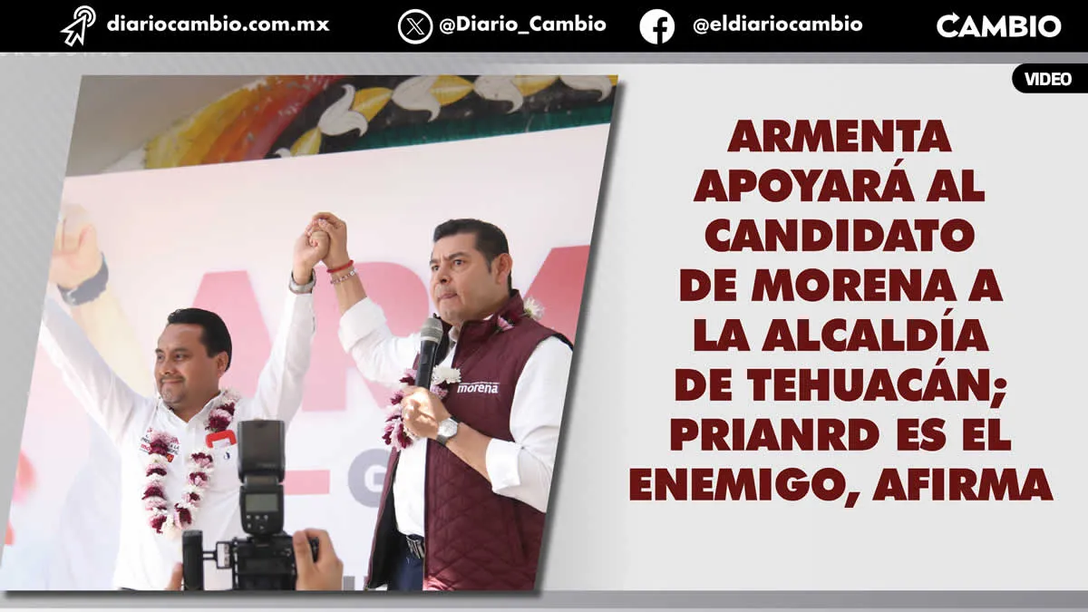 Alejandro Barroso hace campaña con Armenta; le augura gran futuro a Tehuacán