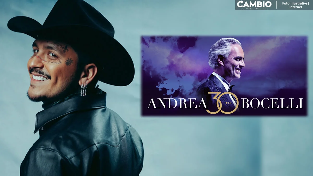 ¡OMG! Christian Nodal será el único mexicano en participar en el 30 aniversario de Andrea Bocelli