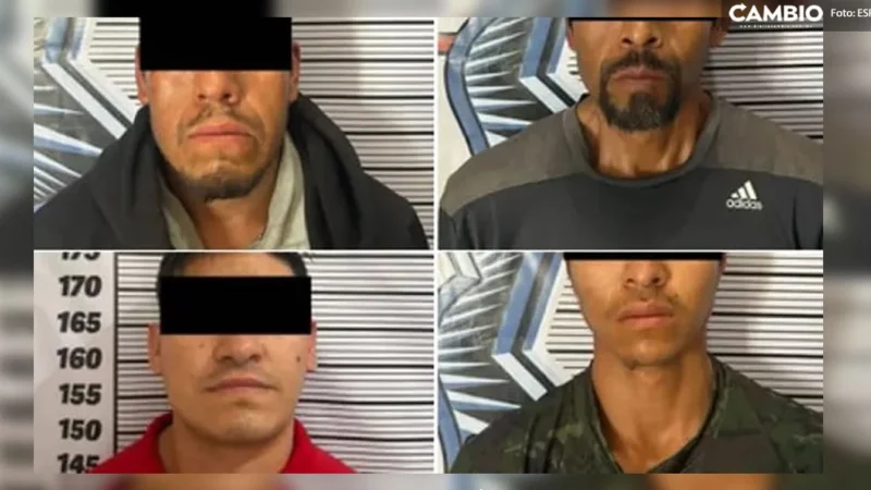 Detienen a cuatro integrantes de la banda delictiva “Los Monstruos” en Acajete