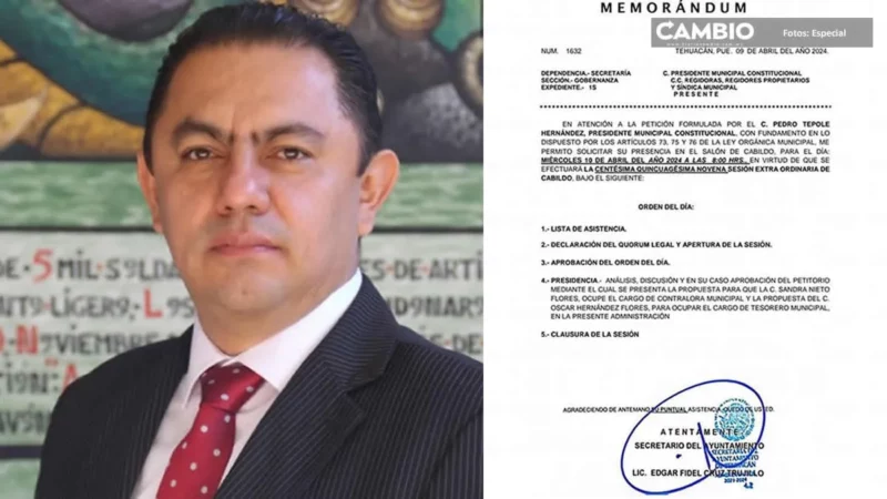 Ex tesorero revela que Pedro Tepole lo destituyó pese a pedir permiso por problemas de salud