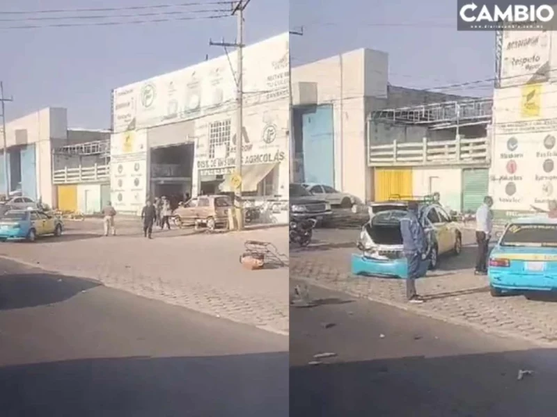 Choque entre taxi y motocicleta deja lesionados sobre la México-Puebla (VIDEO)