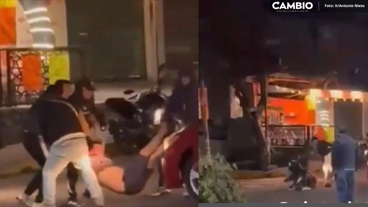 ¡Cobardes! Entre cuatro y en plena calle, dan golpiza a joven en Tlalpan (VIDEO)