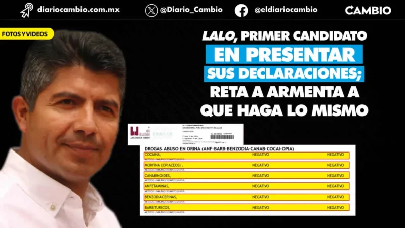 Lalo Rivera presenta declaraciones fiscal, patrimonial y hasta su antidoping