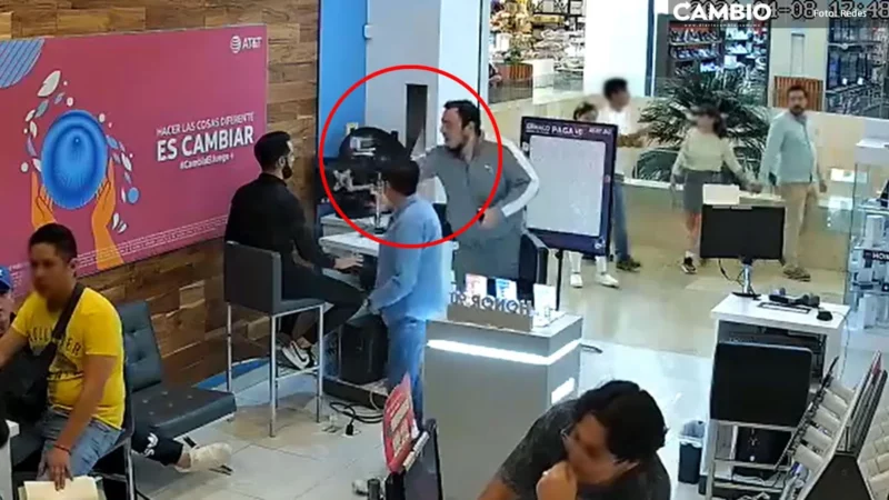 LordCamote: Poblano enloquece y golpea a empleado de AT&T Angelópolis (VIDEO)