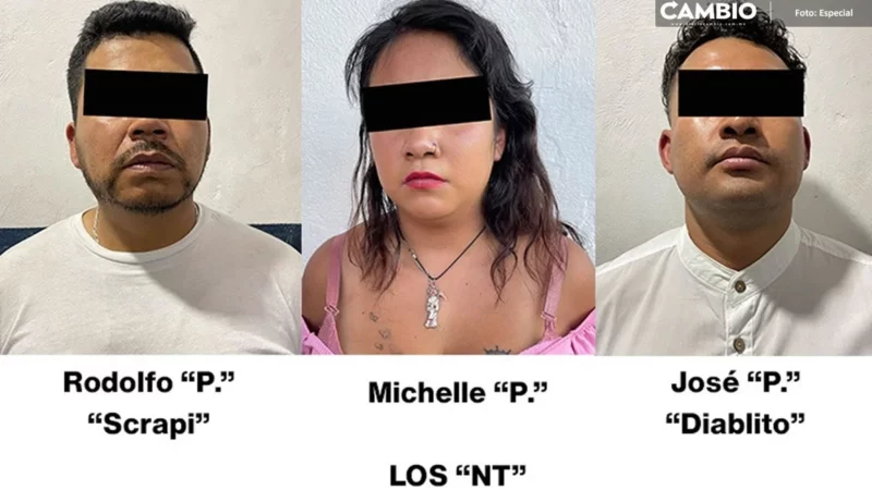 Detienen a tres integrantes de “Los NT” ladrones de transportistas en Puebla