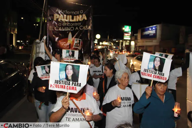 Marcha Pacífica para exigir la búsqueda de Paulina Camargo en Octubre de 2015