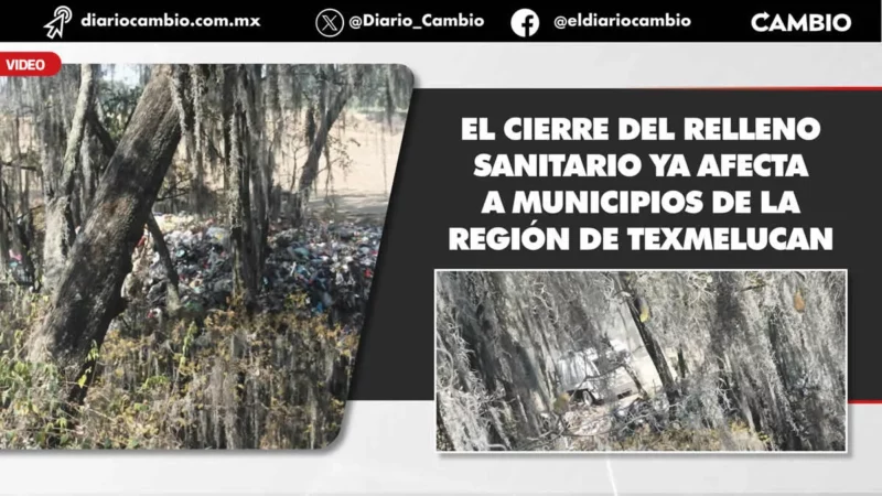 Municipios de la región de Texmelucan tiran su basura en barrancas por cierre de relleno sanitario