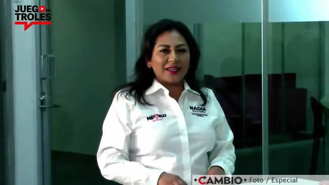 Nadia Navarro en la transmisión del post debate del segundo debate presidencial 2024 en Juego de Troles