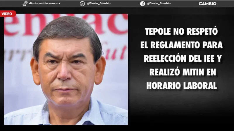 Pedro Tepole arranca campaña violando la ley; organiza mitin en horario como edil de Tehuacán