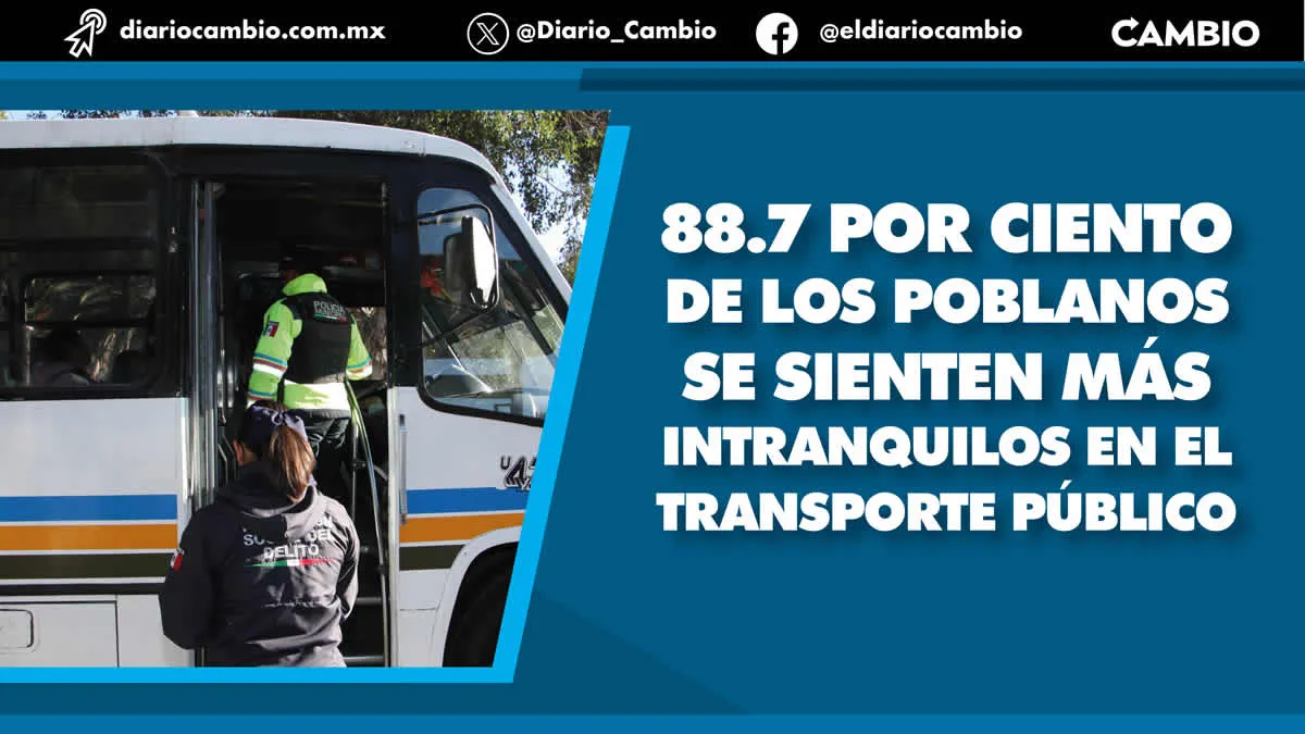 Transporte Público, la sede de la inseguridad en Puebla; 9 de cada 10 así lo perciben: INEGI