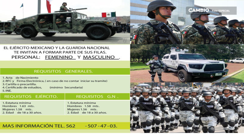 ¡Participa! Gobierno de Izúcar invita a formar parte de la Guardia Nacional
