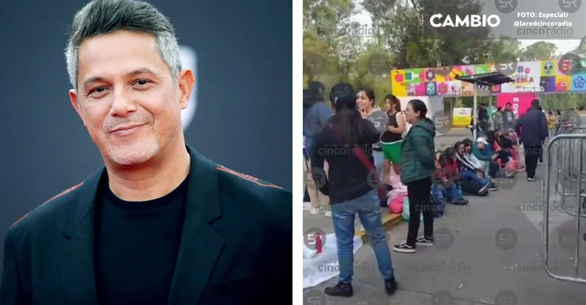 ¡Madrugando! Así luce la fila de fans de Alejandro Sanz para verlo en la Feria de Puebla (VIDEO)