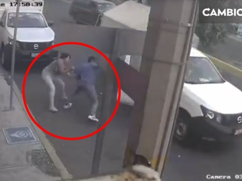 Captan a trabajadores de tienda de pinturas asaltando a una mujer en Santiago Momoxpan (VIDEO)