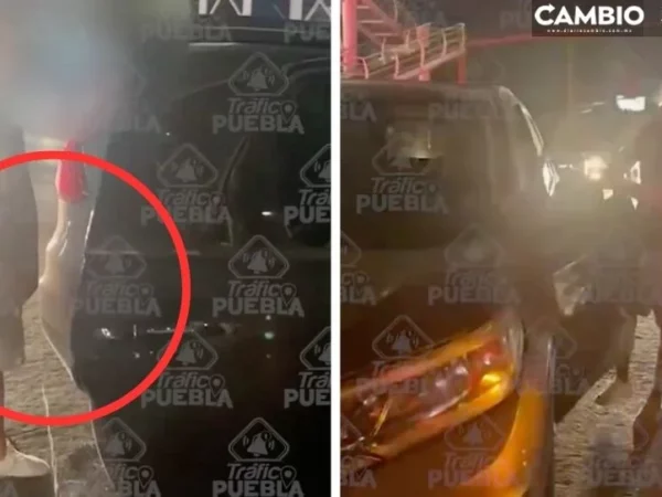 VIDEO: Conductor borracho provoca carambola y se baja a orinar en plena Vía Atlixcáyotl