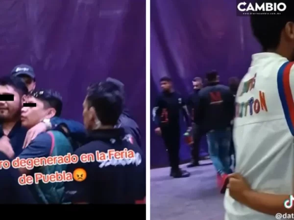 ¡Asco! Ebrio orina a jovencita en concierto de Fuerza Regida en la Feria de Puebla (VIDEO)