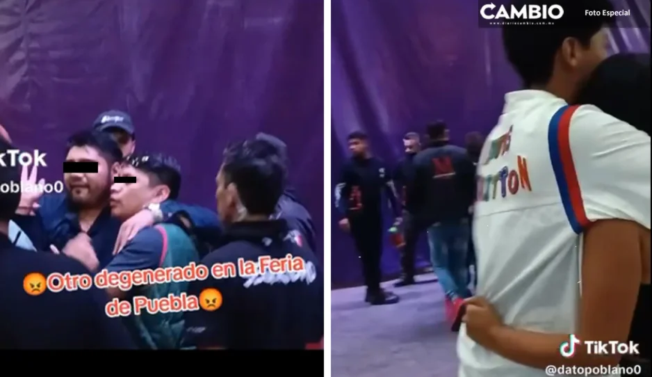 ¡Asco! Ebrio orina a jovencita en concierto de Fuerza Regida en la Feria de Puebla (VIDEO)